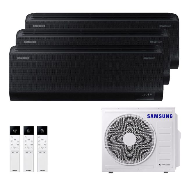 Samsung Multisplit AJ080TXJ4KGG + WindFree™ AVANT S2 Black 9000 + 9000 + 12000 Btu/h